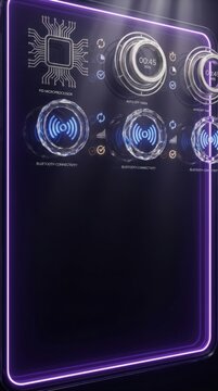 Luxury Climate Control and Smart Home Technology Interface with Platinum PID Circuitry on Smoked Violet Acrylic