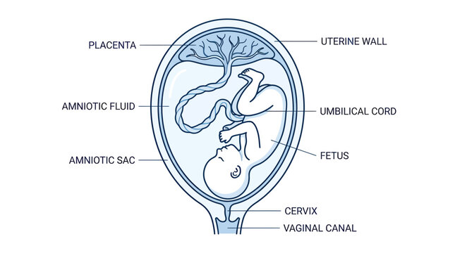 Fetus Development in Uterus: Anatomy of Pregnancy, Amniotic Sac, Placenta