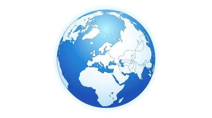 Fototapeta premium Stylized earth globe illustration focusing on europe africa and the arctic region