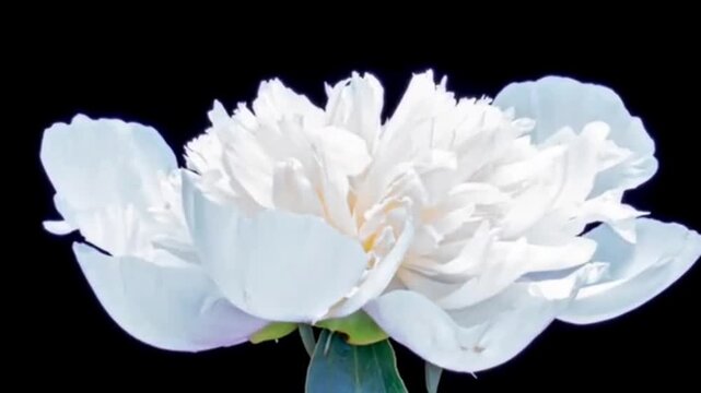 white flower on black background