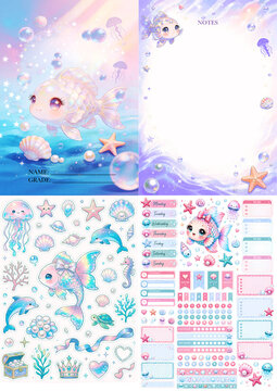Planner Set Ocean Theme 