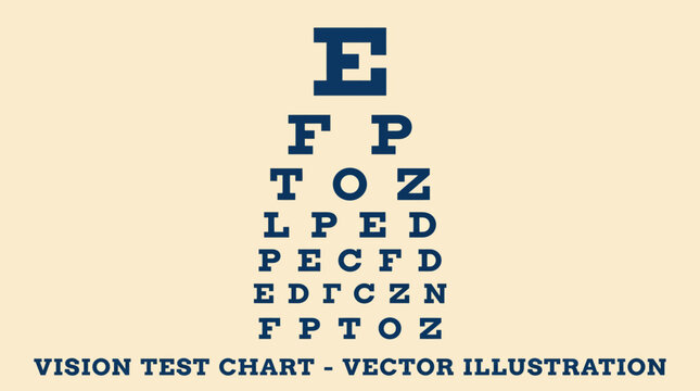 Eye Exam Chart Vector Illustration Vector