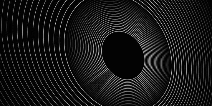 Create a bold look with a centric circle background featuring vector graphics of sound waves.eps,10