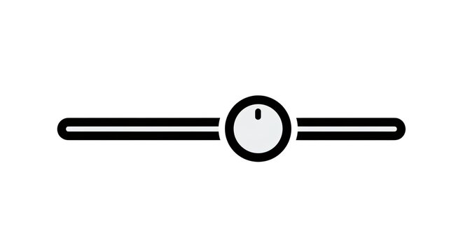Horizontal slider control knob interface adjustment icon