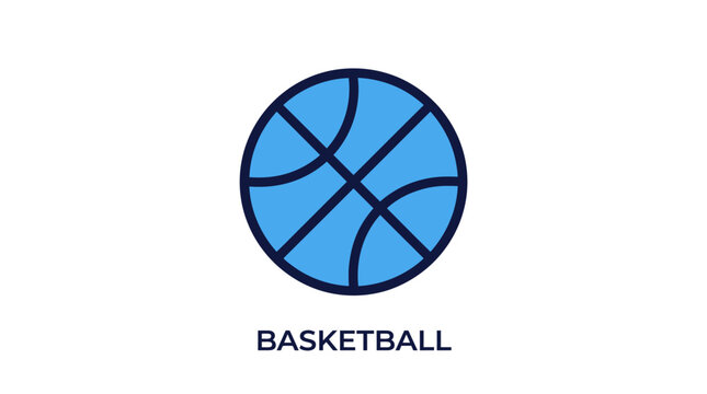 Blue Basketball Sports Equipment.