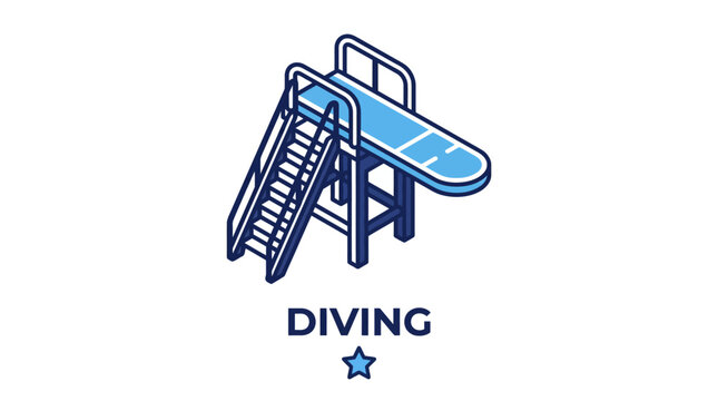 Diving Board Structure For Swimming Pools.