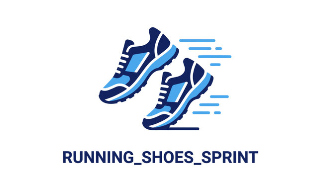 Running shoes in motion fast sprint.