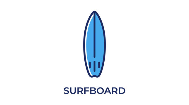 Blue surfboard water sports equipment.