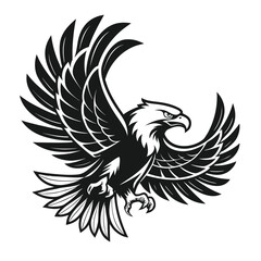 Fototapeta premium Decorative eagle silhouette artwork for logo and branding