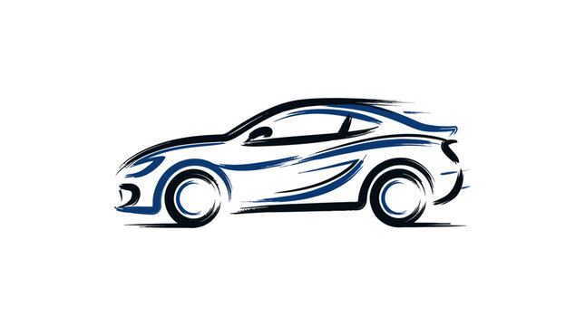 Modern Vector Icon Design Representing Driving Motion and Generic Transport Concept