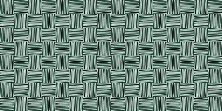 Sage small woven basketry pattern background. Mint green wicker texture is applicable for organic skincare branding, healthy food wraps, and fresh eco-aesthetic digital backdrops.