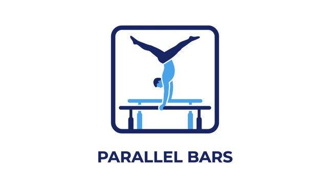 Gymnastics parallel bars athletic equipment.