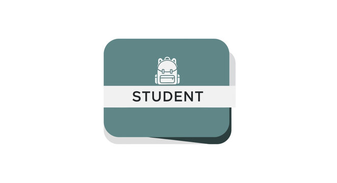 Student identity card label sticker.