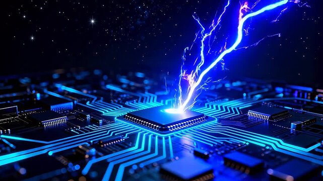 Circuit board with electric lightning