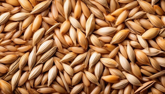 Cereal Seeds Texture Background Pile Oats Wheat Barley Close Up