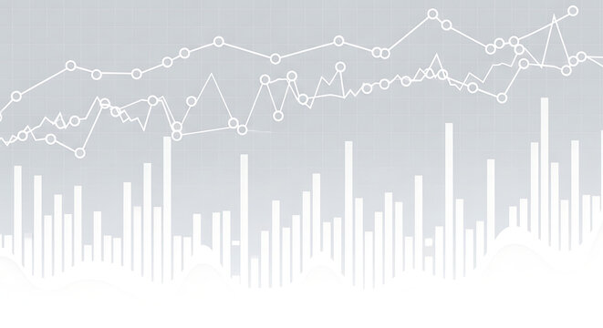 Abstract financial data analysis chart with bar graphs and line trends business analysis statistics investment planning strategy performance corporate information projection comparison
