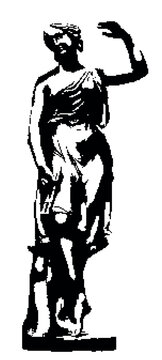 Pixel Art Statue of Euterpe Muse of Music Classical Sculpture