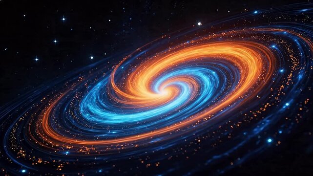 Spiral galaxy in space