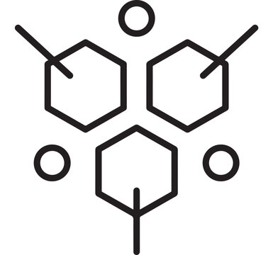 Chemical Structure of Benzene with Oxygen Groups Attached to It Featuring Organic, Molecule, Compound with Chemistry and Molecular Elements