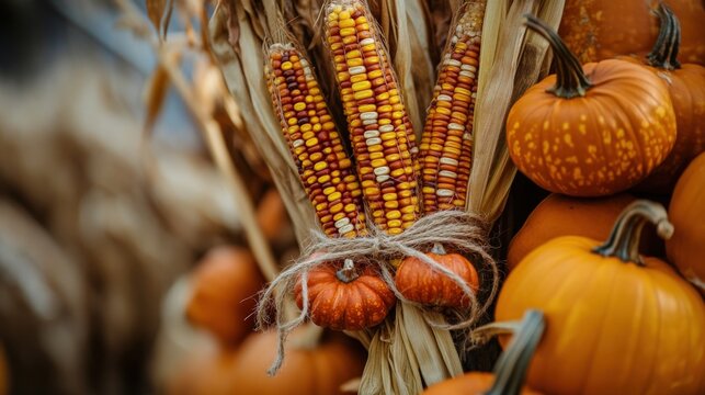 Colorful harvest vegetables and gourds arranged for autumn decoration.