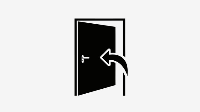 Open Door Icon Sign