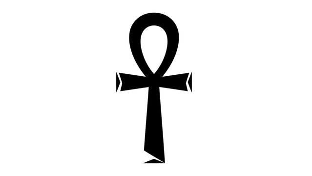 Ancient Egyptian Ankh Symbol Black Icon