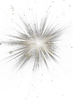 Abstract rendering of a bright light source bursting with rays against a black backdrop