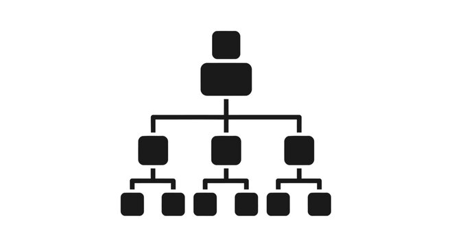 Hierarchical Organization Chart Icon