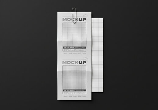 Tickets Receipts Clip Together Branding Mockup