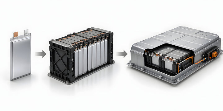 Solid state battery cell module pack progression