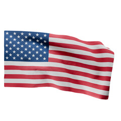 Obraz premium United States Flag Waving Perspective 3D Realistic Fabric Side 1