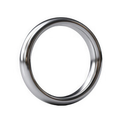Obraz premium Simple silver ring icon with shadow