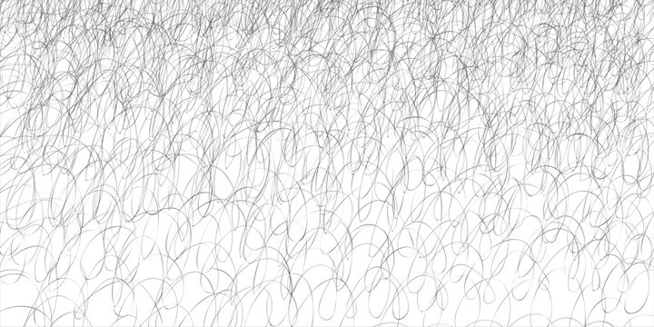 Seamless pattern with gray graphite pencil scribbles. Black and white hand drawn texture. Horizontal background with loose, chaotic pencil strokes. Tangled ball of lines. eps 10