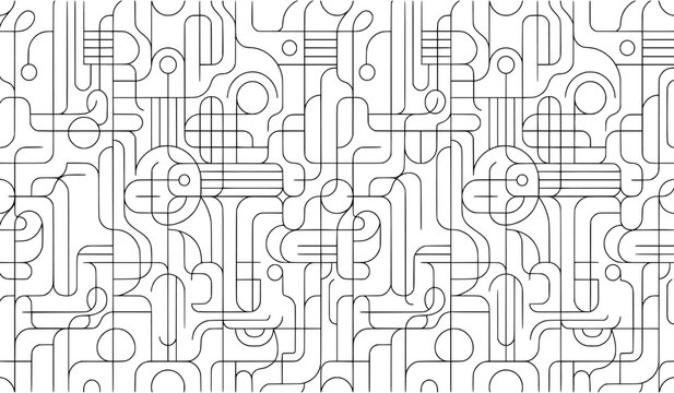 Geometric pattern with red lines on white background abstract design for technology and science concepts [Converted].eps