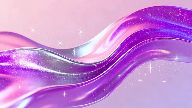 Abstract flowing metallic wave
