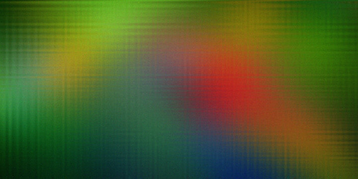 Vibrant abstract background with soft blurry cross hatch grid pattern transitioning through spectrum of green yellow and red.