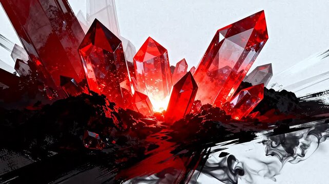 Red Crystal Formation