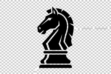 Black Chess Knight Silhouette - Strategy and Tactics Icon © zulfa