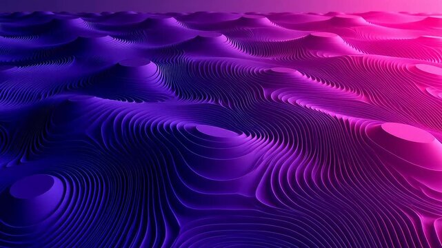 Abstract Wavy Surface with Gradient Colors