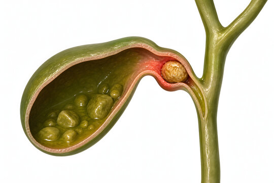 Gallbladder Stone Obstruction With Inflamed Cystic Duct