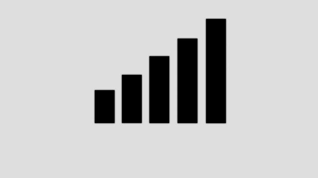 Business growth concept in graph chart showing marketing sales profit increasing to future target on white background. business graph success animation 4k video