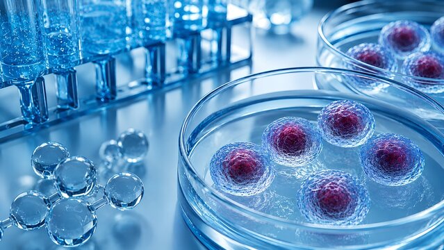 Stem Cell Culture and Biotechnology Research in Laboratory