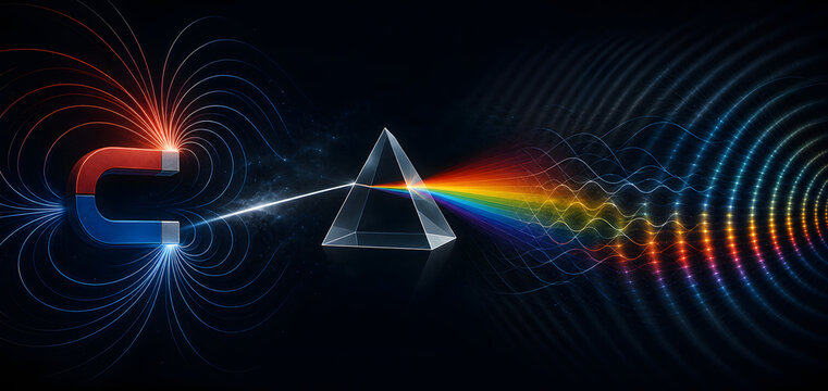 Physics Fields Waves and Spectrum on Dark Banner