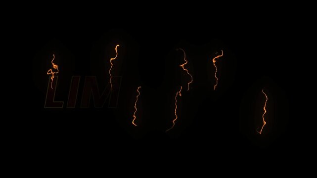 Limiting text is displayed against a dark background with vertical glowing orange light streaks.