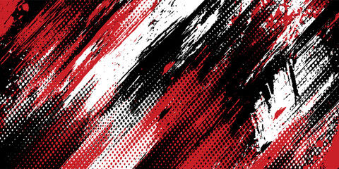 Gaming esport background striking stripes electric banner vector illustration design red black grunge brush wing comic pattern modern abstract concept livery stripes decal paint splash splatter.eps 10 © Samsul