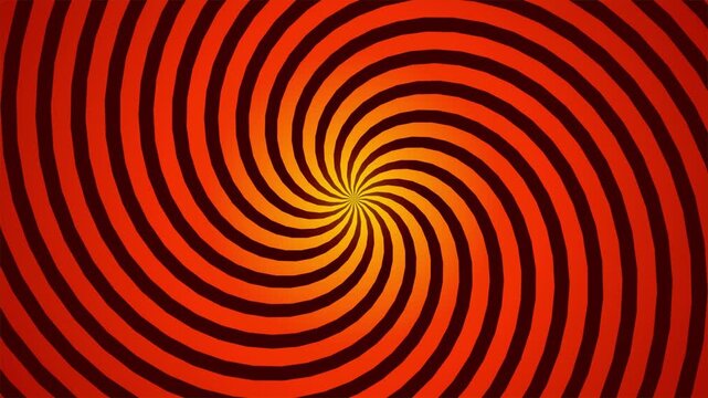 Rotating Hypnotic Orange Spiral Subconscious Trance Background Loop 4k video