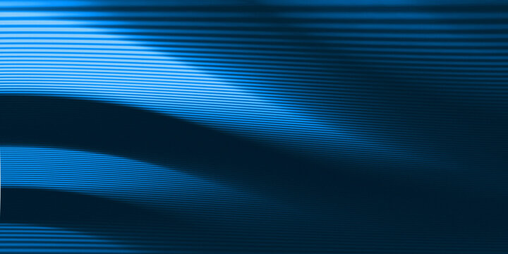 elegant abstract blue background with a dense horizontal line pattern forming organic waves and a smooth texture resembling satin, smooth metal, or a parametric surface