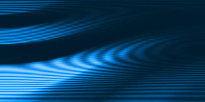 elegant abstract blue background with a dense horizontal line pattern forming organic waves and a smooth texture resembling satin, smooth metal, or a parametric surface
