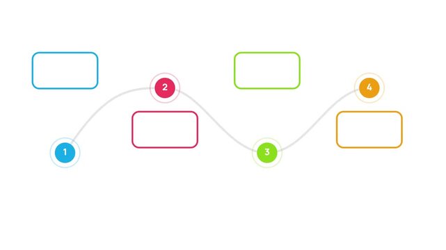 Animated 4-Step Infographic Roadmap Presentation Template