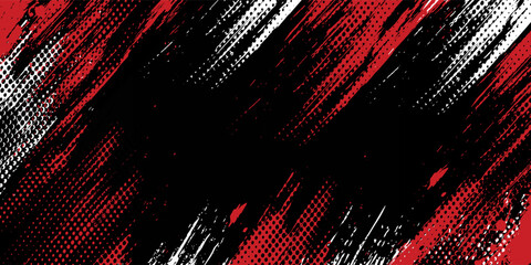 Gaming esport background striking stripes electric banner vector illustration design red black grunge brush wing comic pattern modern abstract concept livery stripes decal paint splash splatter.eps 10 © Samsul